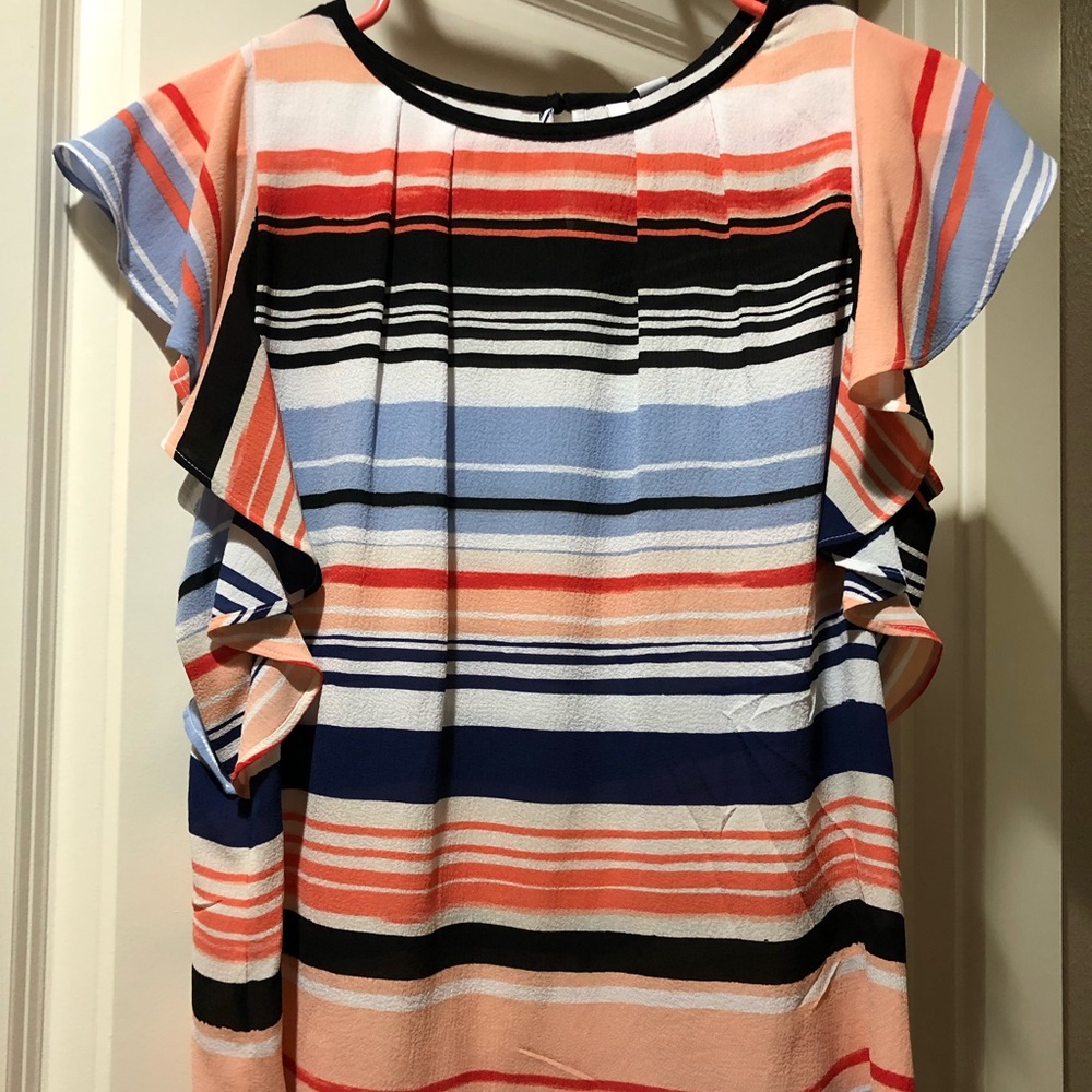 NWT Elle flowy summer stripped blouse multicolor